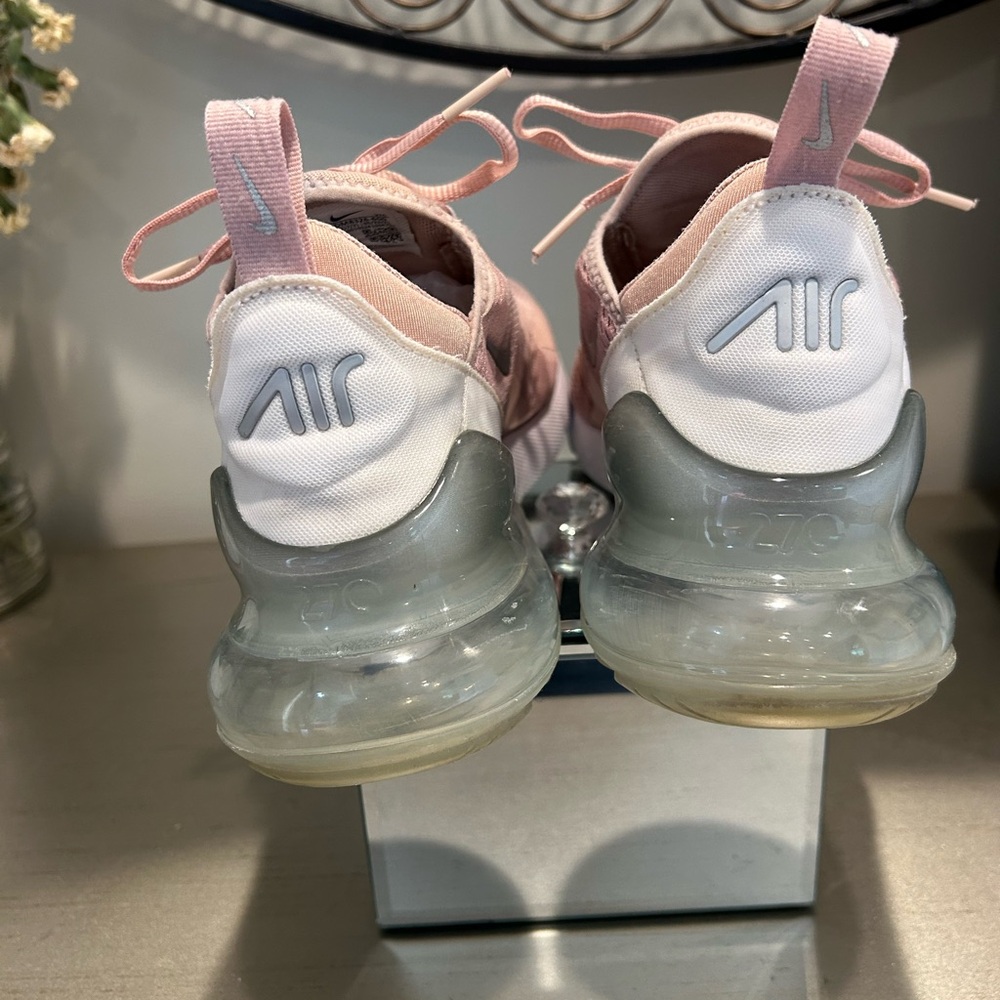 Nike Women's Air Max 270 Sneakers — Rose Pink and White - Picture 4 of 11